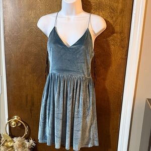 Forever 21 Velvet Blue Dress